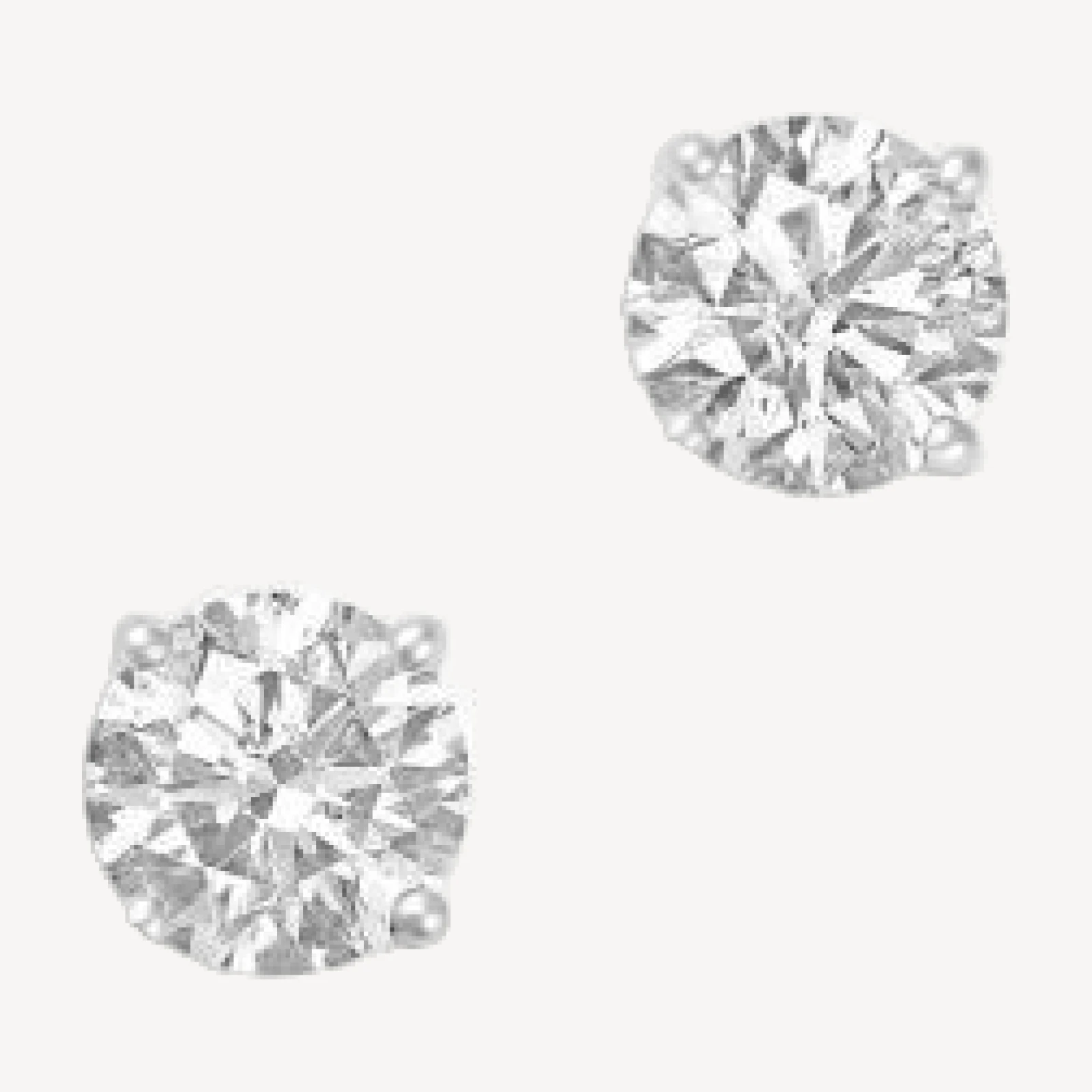Bloomingdale's Fine Collection Certified Diamond Round Stud Earrings 14K White Gold, 3.0 tcw