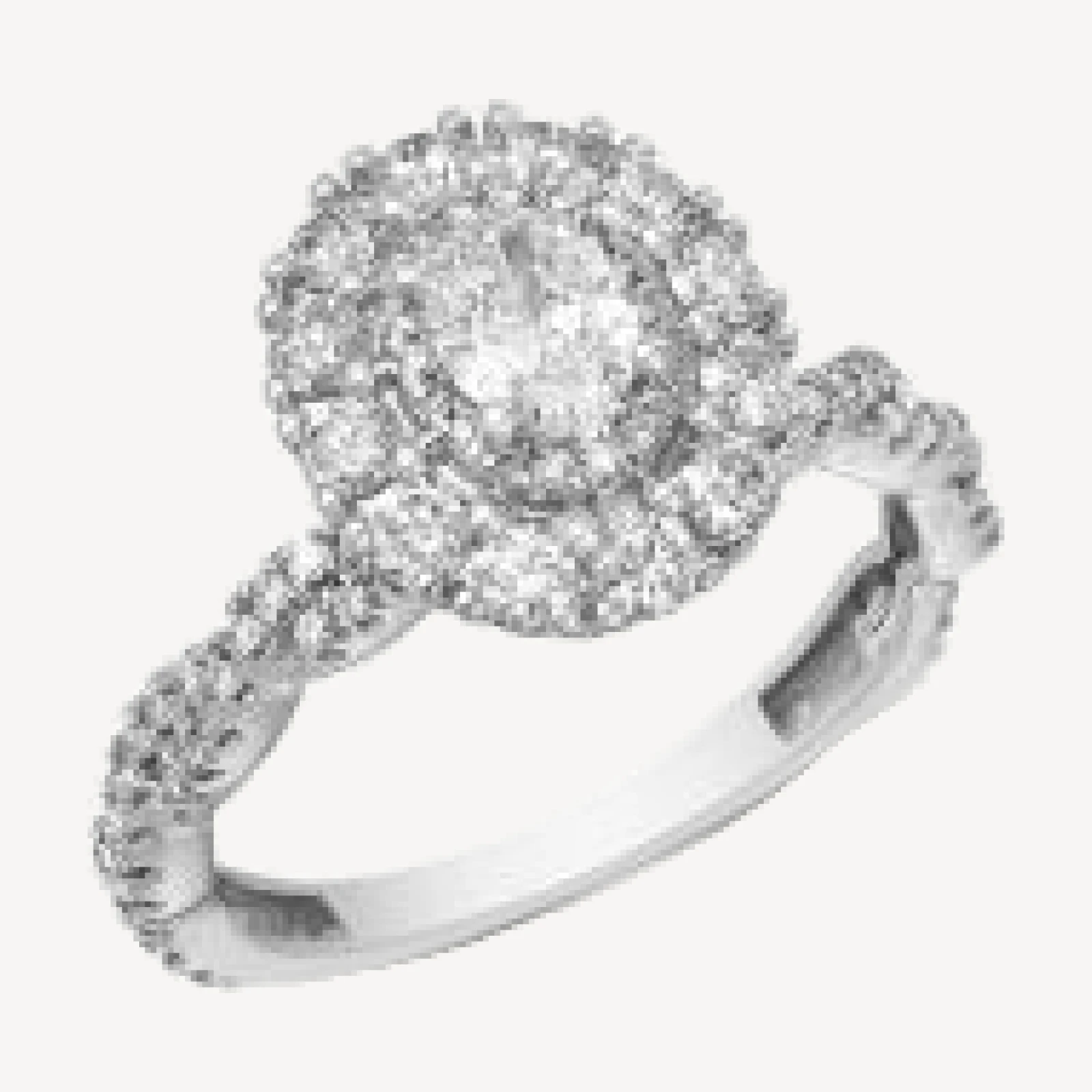 Bloomingdale's Fine Collection Oval Diamond Ring in 14K White Gold, 1.23 tcw