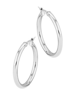 Bloomingdale's Fine Collection Small Hoop Earrings in 14K White Gold