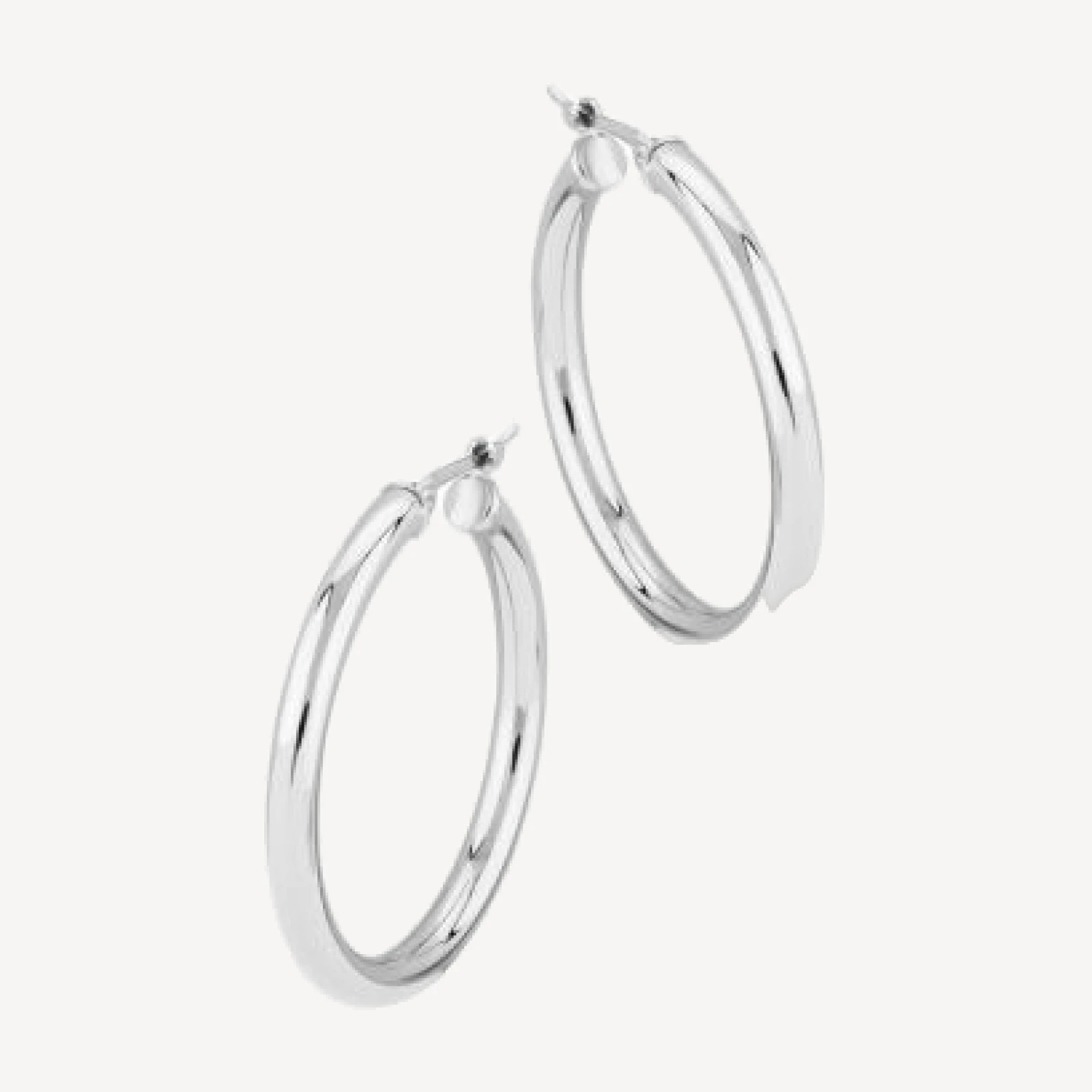 Bloomingdale's Fine Collection Small Hoop Earrings in 14K White Gold