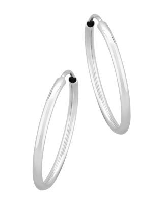 Bloomingdale's Fine Collection Small Endless Hoop Earrings in 14K White Gold
