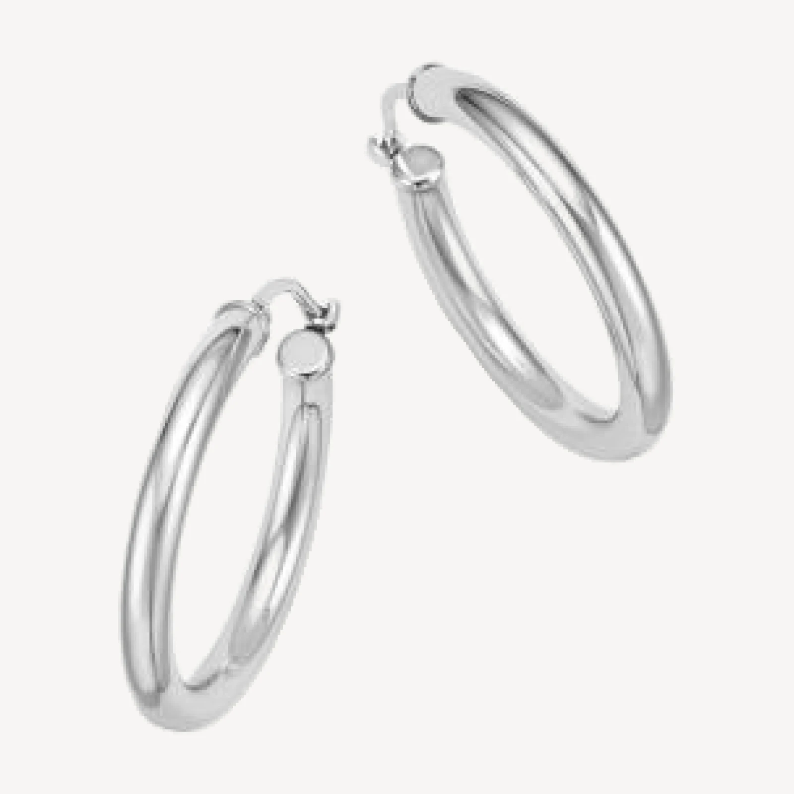 Bloomingdale's Fine Collection 14K White Gold Tube Hoop Earrings