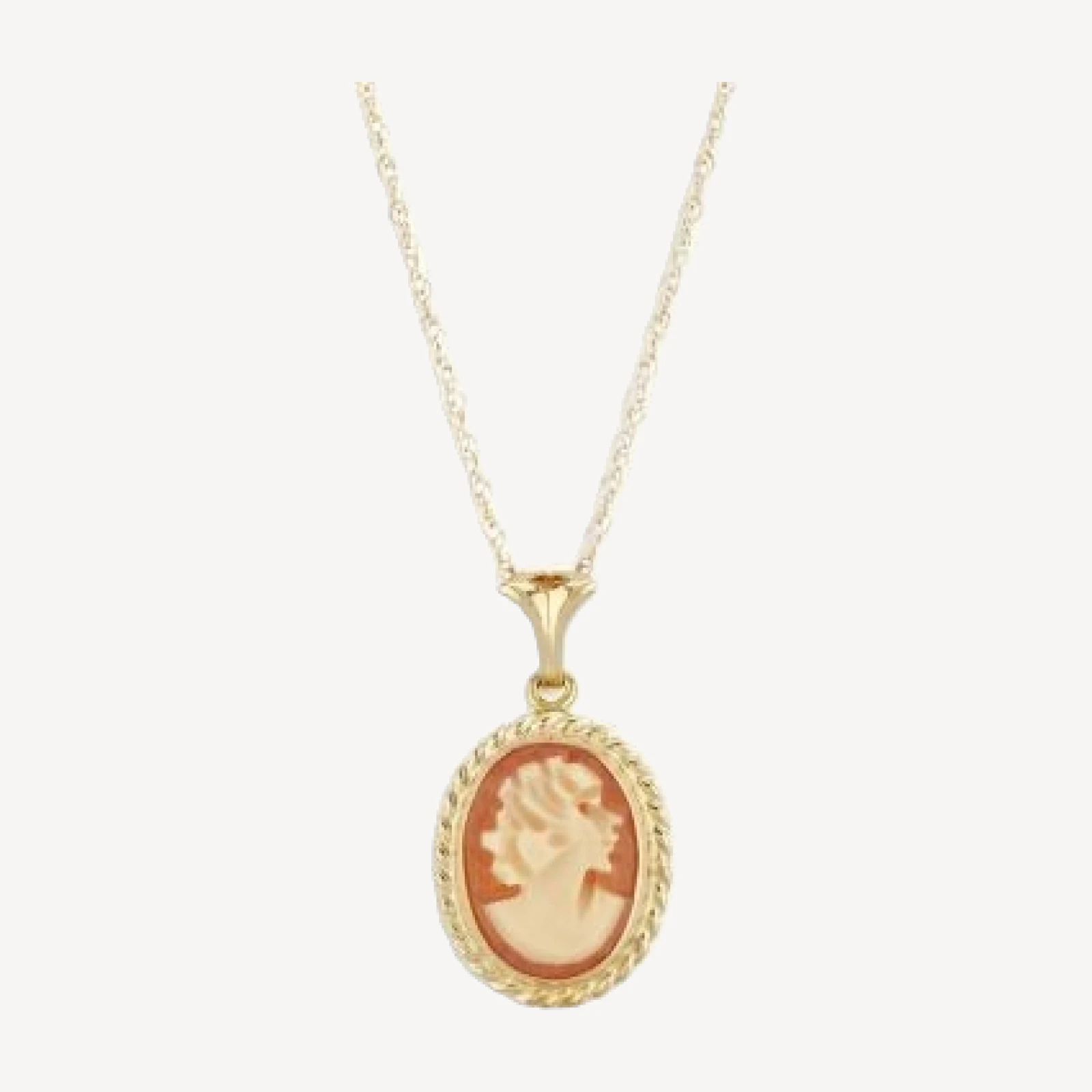 Bloomingdale's Fine Collection Cameo Pendant Necklace in 14K Yellow Gold, 18