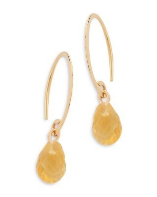 Bloomingdale's Fine Collection Citrine Briolette Mini Sweep Drop Earrings in 14K Yellow Gold