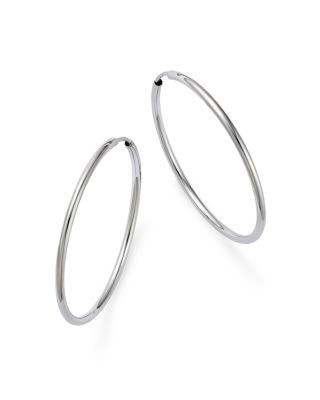 Bloomingdale's Fine Collection 14K White Gold Small Endless Hoop Earrings