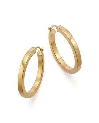Bloomingdale's Fine Collection 14K Yellow Gold Square Polished Tube Hoop
