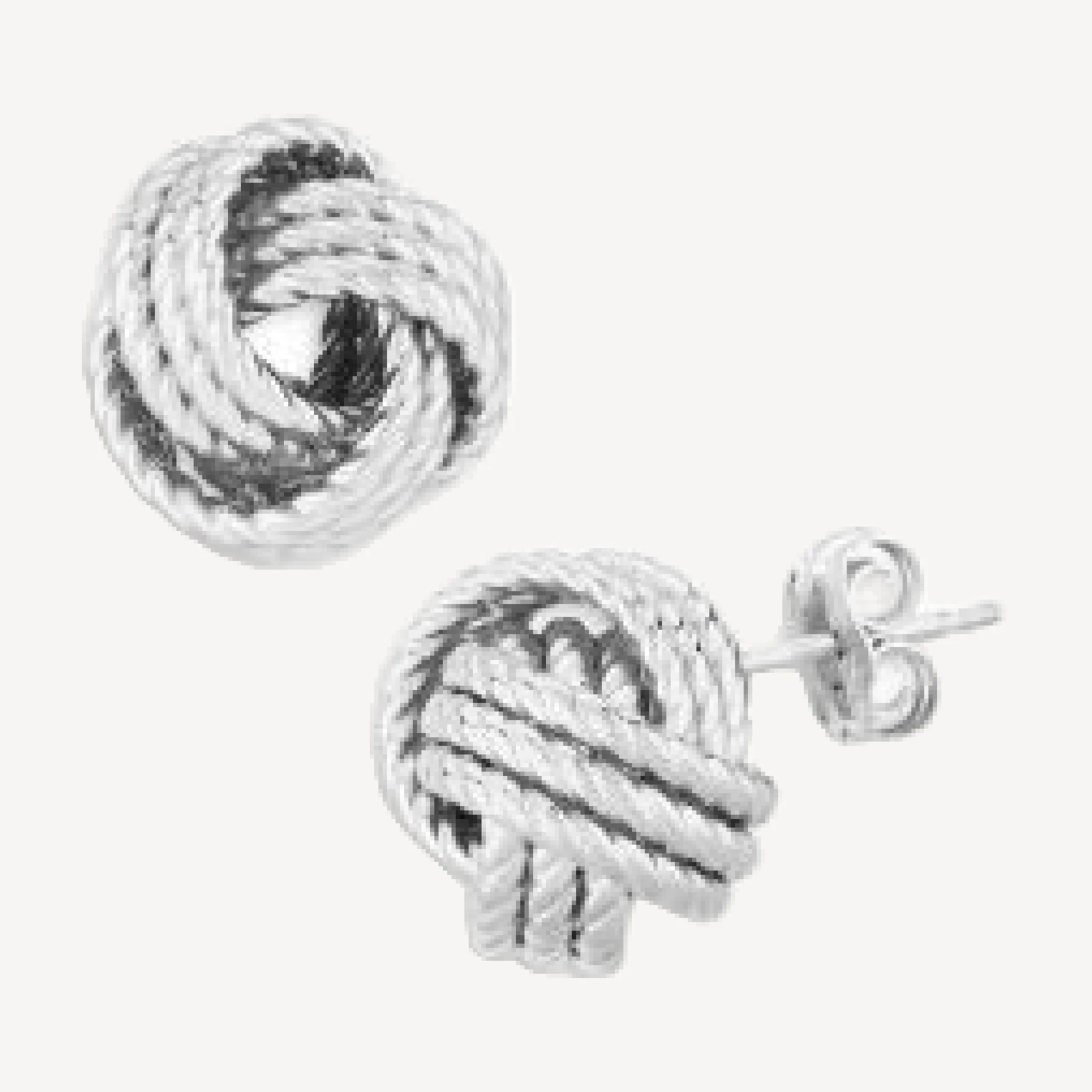 Bloomingdale's Fine Collection Sterling Silver Twisted Love Knot Stud Earrings