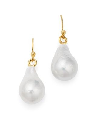 Bloomingdale's Fine Collection Baroque Cultured Freshwater Pearl Drop Earrings in 14K Yellow Gold
