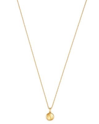 Bloomingdale's Fine Collection Disc Pendant Necklace in 14K Yellow Gold, 18