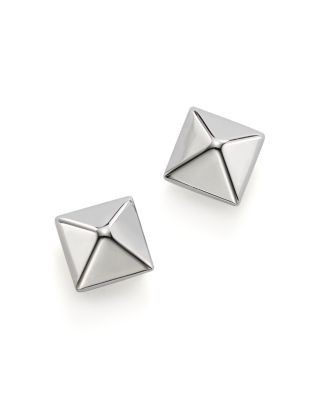 Bloomingdale's Fine Collection 14K White Gold Small Pyramid Earrings