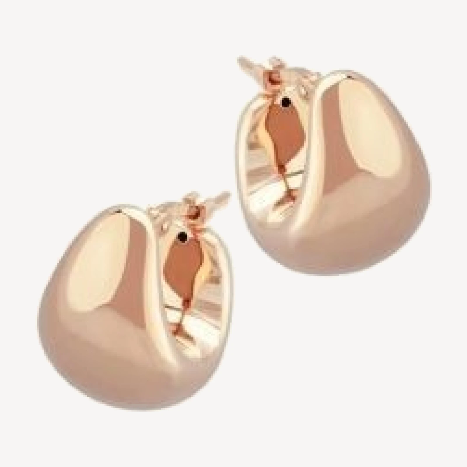 Bloomingdale's Fine Collection Puff Hoop Earrings in 14K Rose Gold