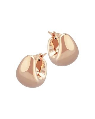 Bloomingdale's Fine Collection Puff Hoop Earrings in 14K Rose Gold