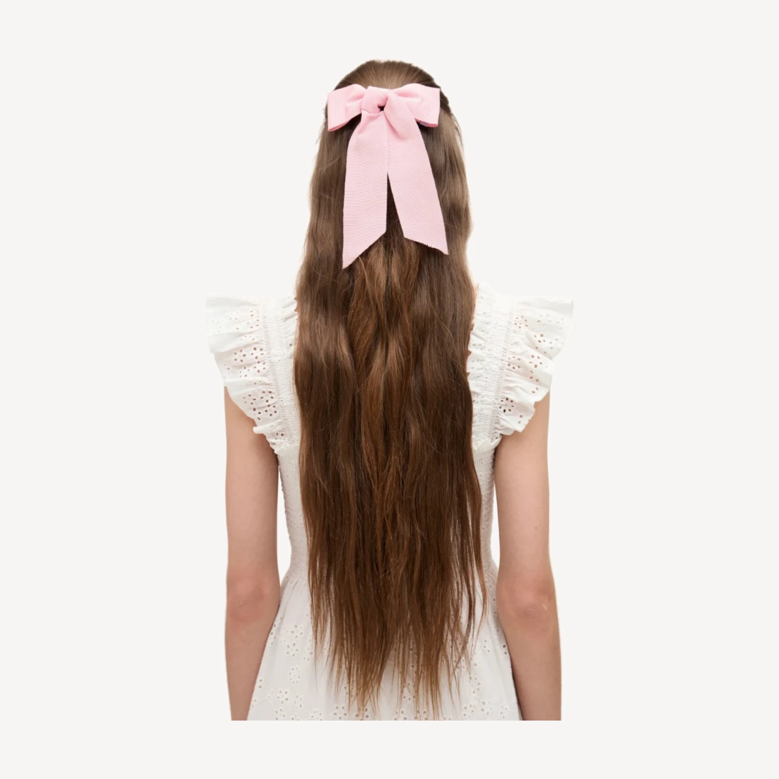 Belle Bow - Pink Grosgrain