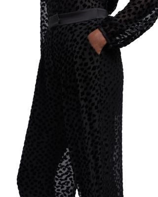 Emporio Armani Tulle and Velvet Trousers with Jeu de Carte Motif