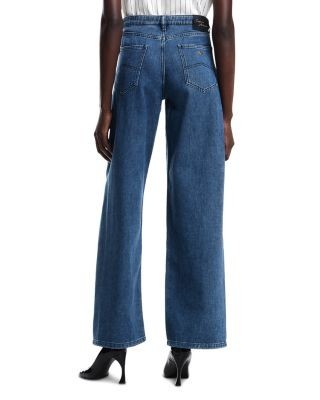 Emporio Armani Mid Rise Relaxed Jeans in Blue Denim