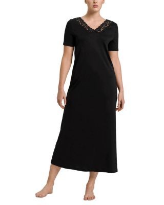 Hanro Moments Short Sleeve Long Gown