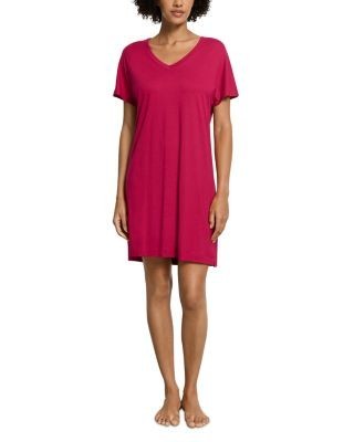 Hanro Sleep & Lounge Cotton V Neck Nightgown