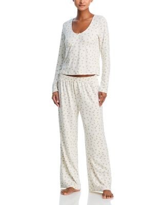 Aqua Starlette Long Pajama Set - Exclusive