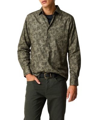 Rodd & Gunn Campbell Valley Palm Print Long Sleeve Shirt