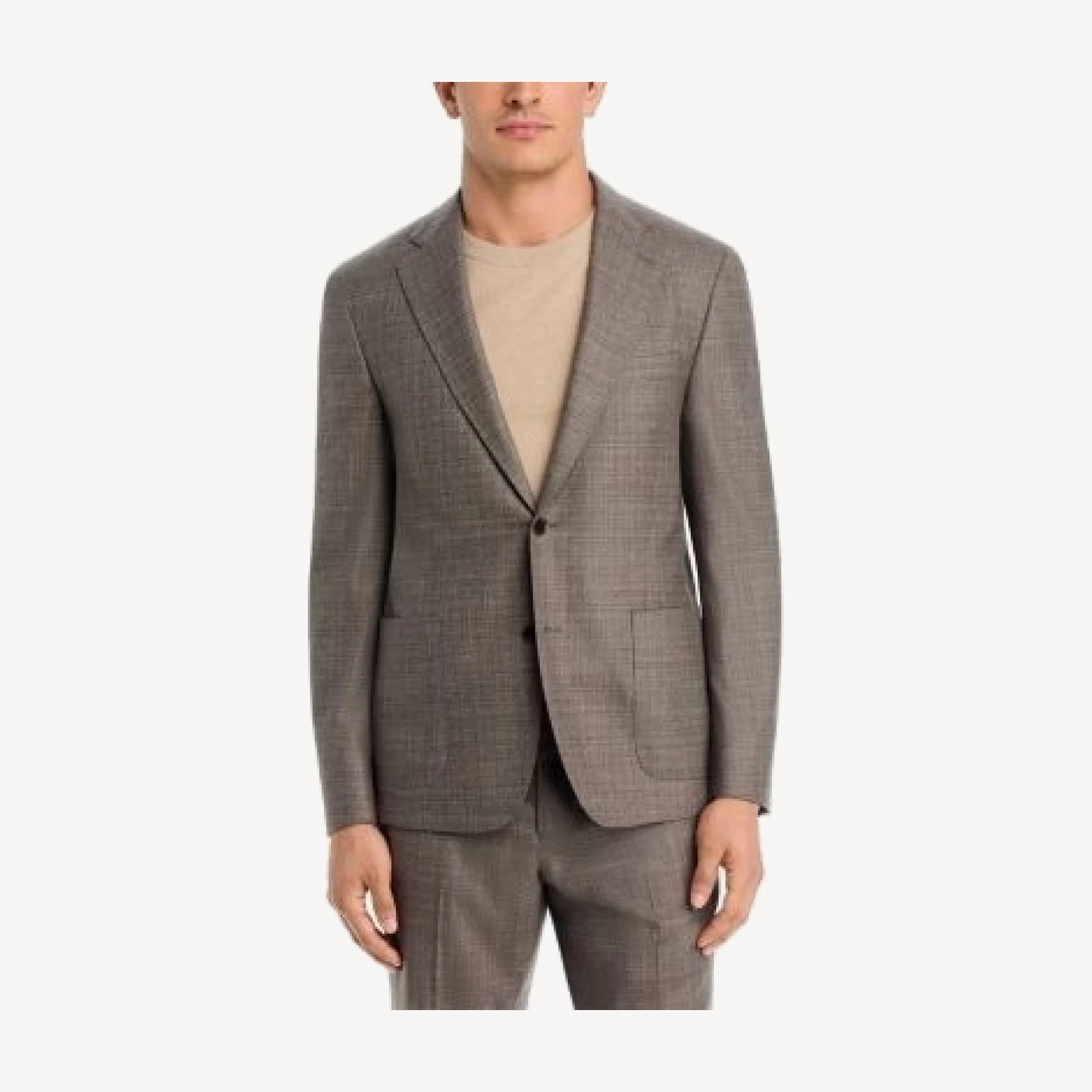 Vince Melange Brushed Regular Fit Suit Jacket