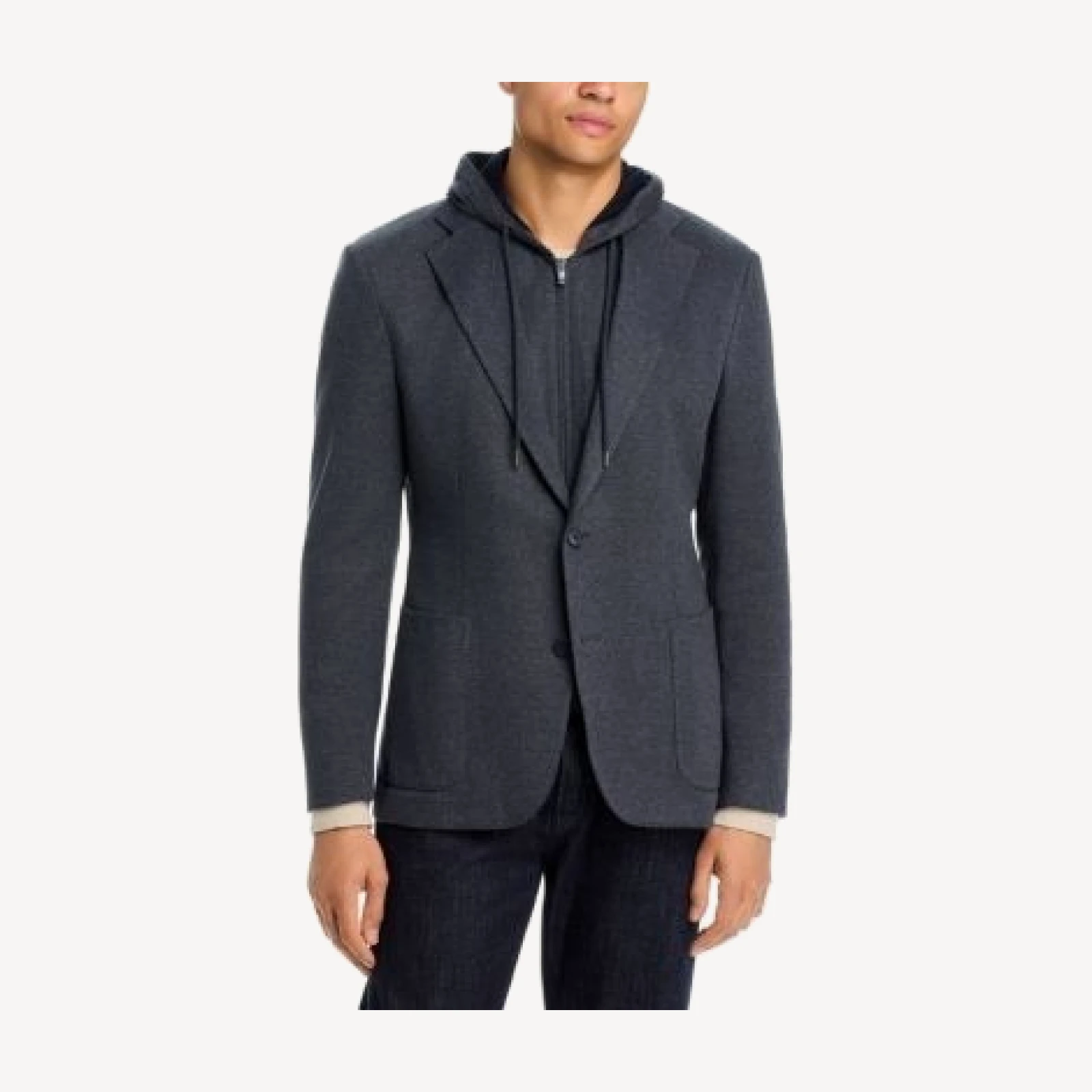 Vince Removable Bib Hooded Jersey Sport Coat