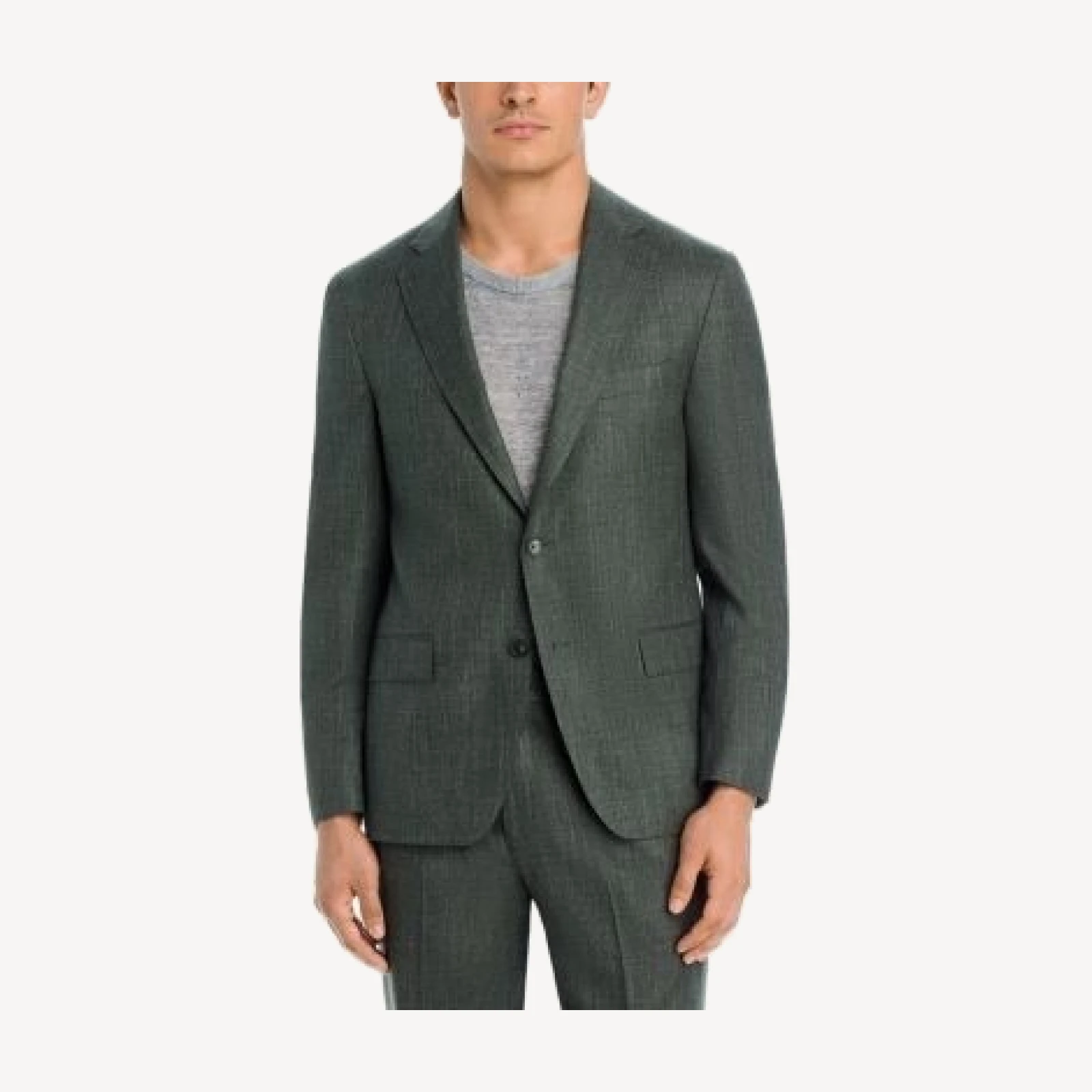 Vince Wool, Silk & Linen Melange Regular Fit Suit Jacket