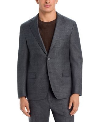 Vince Brushed Plaid Regular Fit Suit Jacket