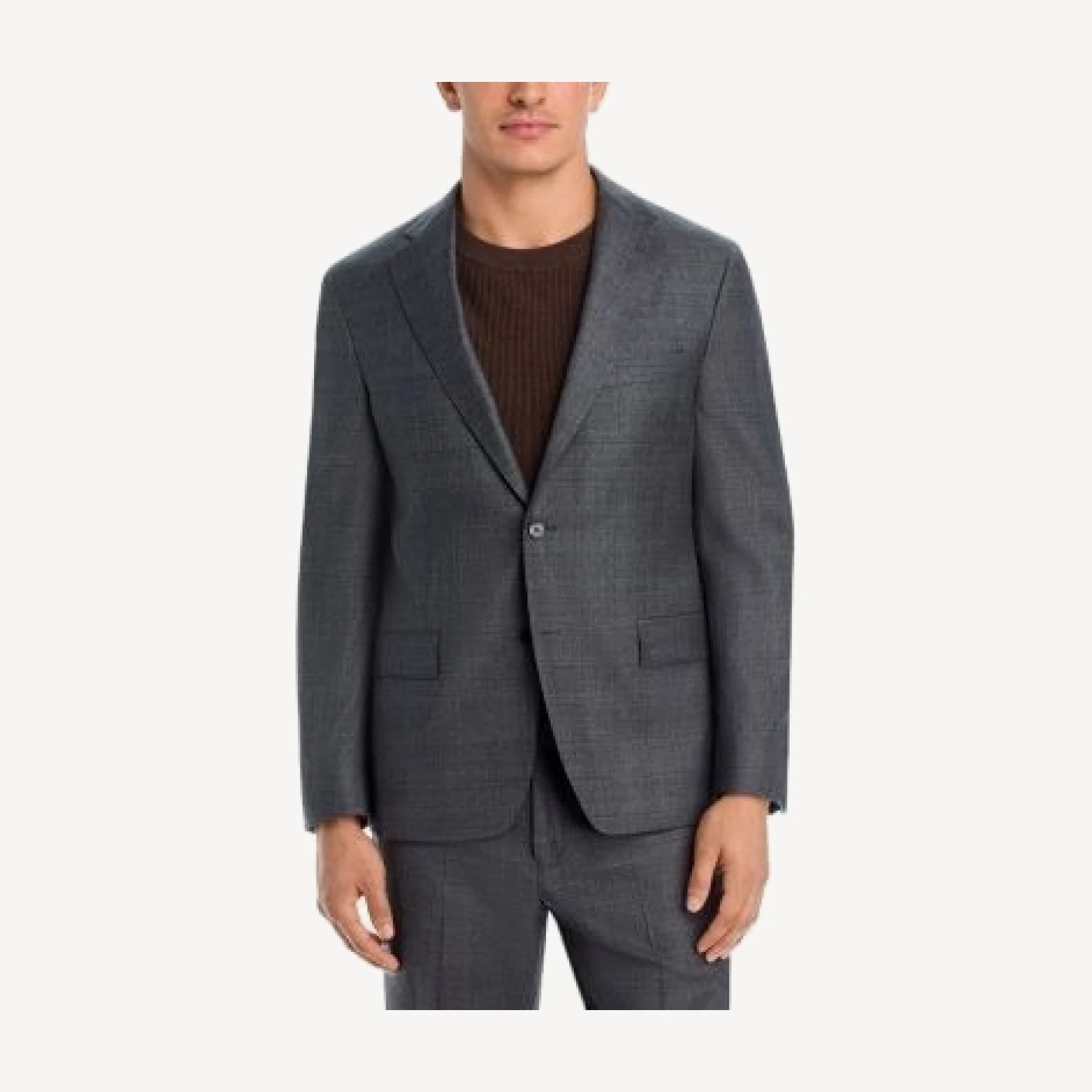 Vince Brushed Plaid Regular Fit Suit Jacket