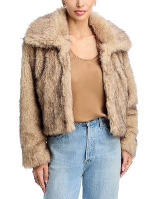 Aqua Faux Fur Coat - Exclusive
