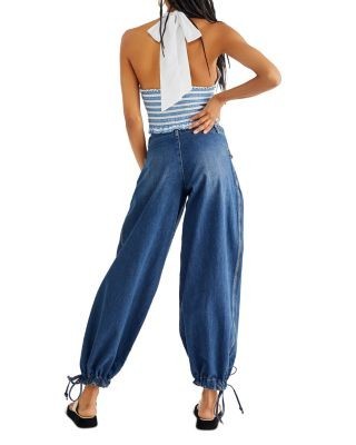 Free People Lotus Mid Rise Balloon Jeans in Juno