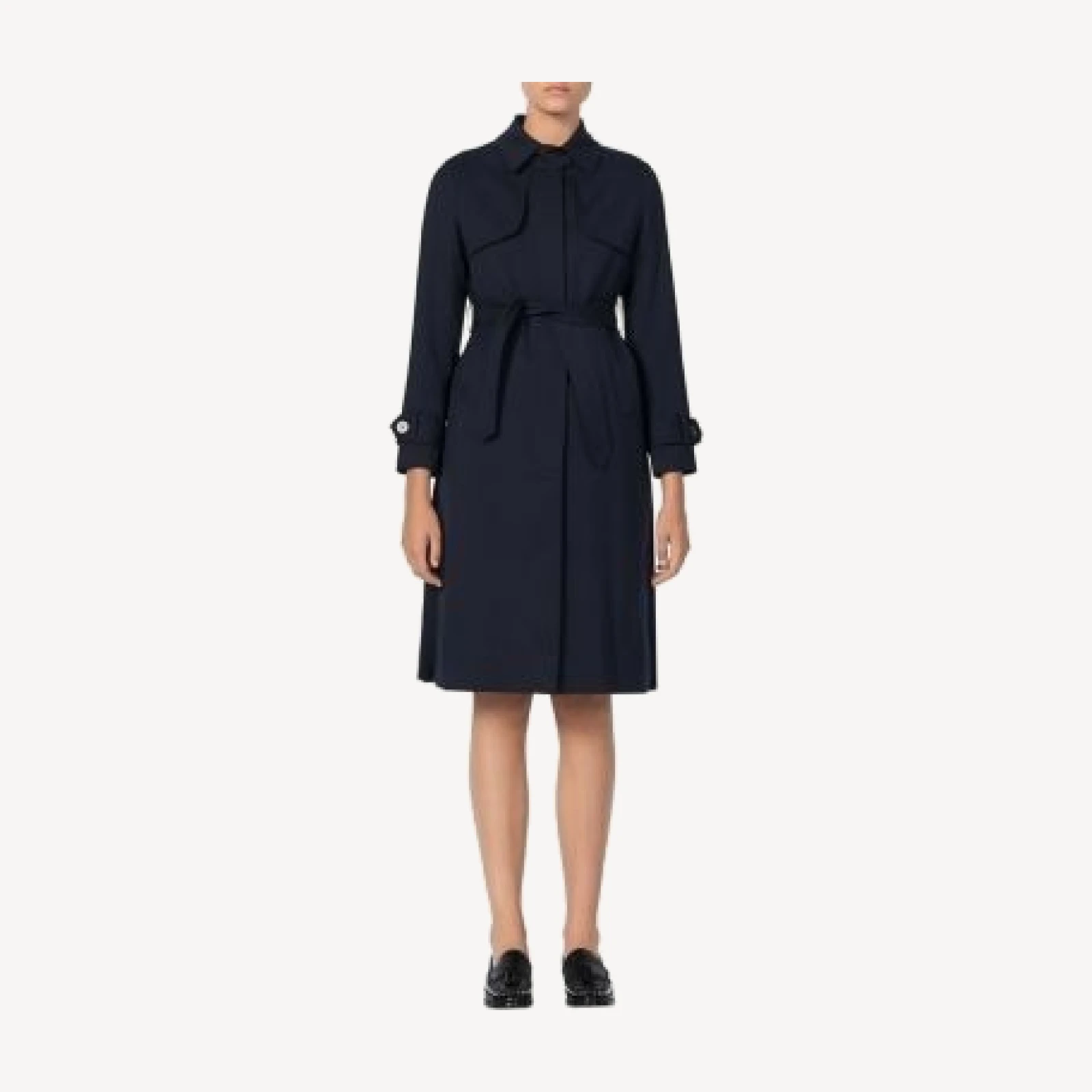 Sandro Pleat-Back Trench Coat