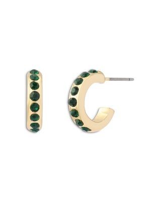Kurt Geiger London Signature Stone Huggie Hoop Earrings