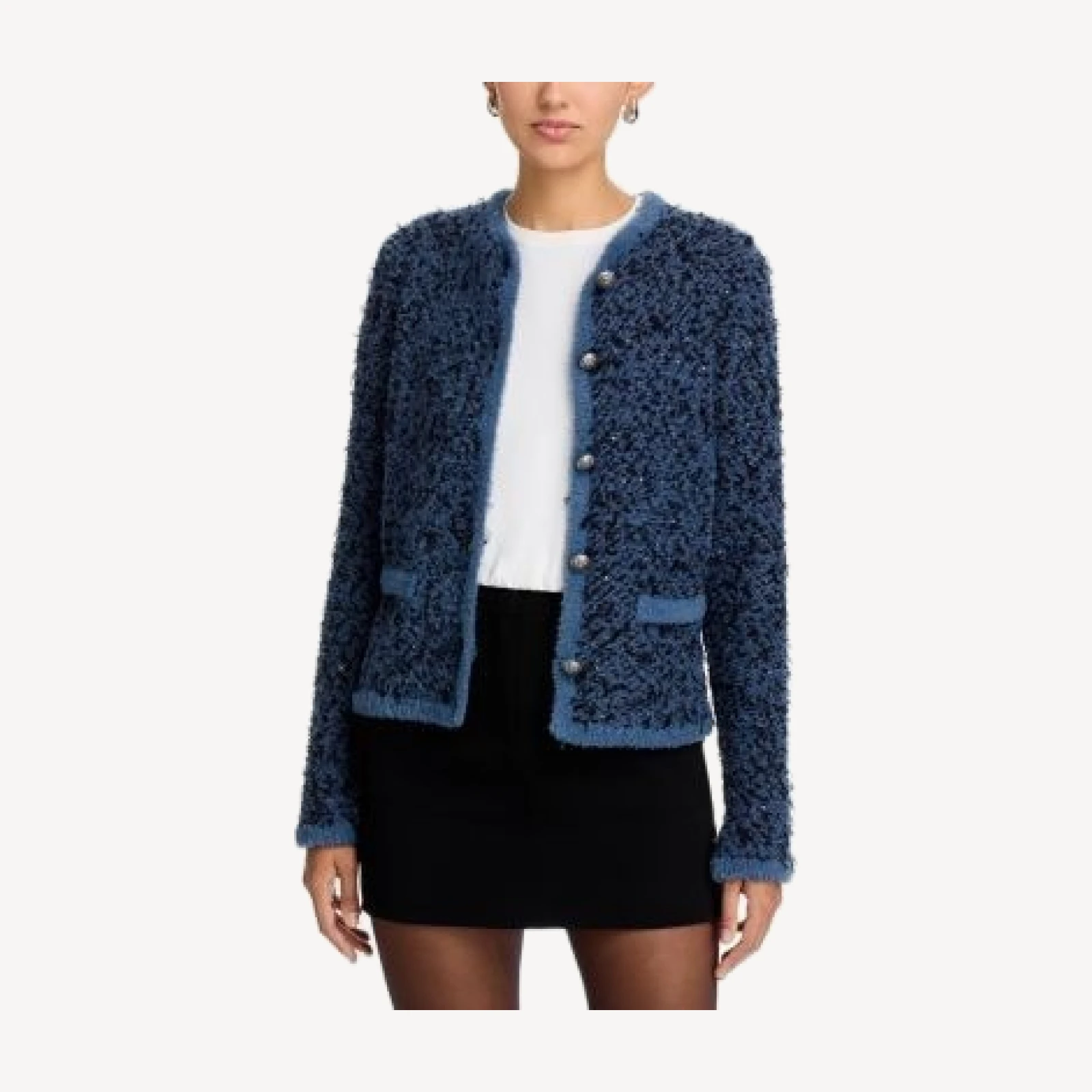 Kobi Halperin Torres Sequin Textured Knit Sweater