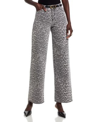 Kobi Halperin Joan Leopard Print Jeans in Natural Multi
