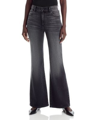 Kobi Halperin Rosie High Rise Flare Jeans in Washed Black