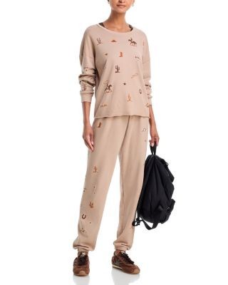 Aqua Tessa Rodeo Elements Cotton Sweatshirt - Exclusive