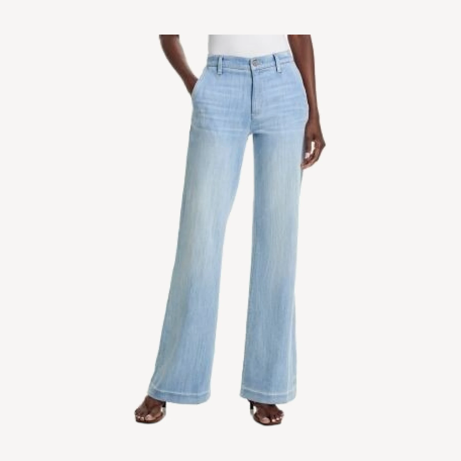 Kobi Halperin Eden High Rise Wide Leg Jeans in Light Indigo