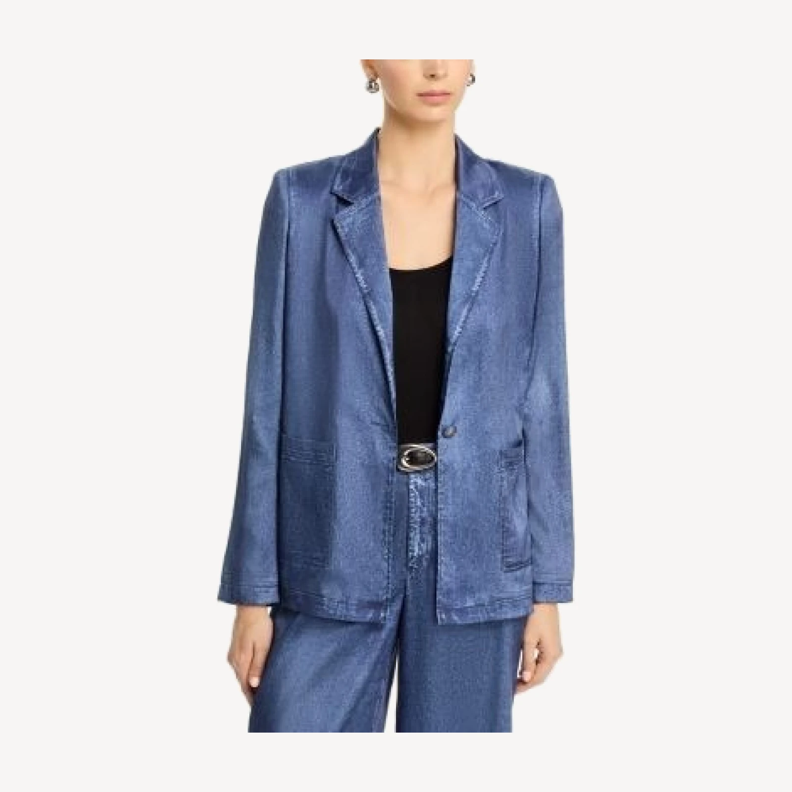 Kobi Halperin Veronica Denim Print Satin Jacket