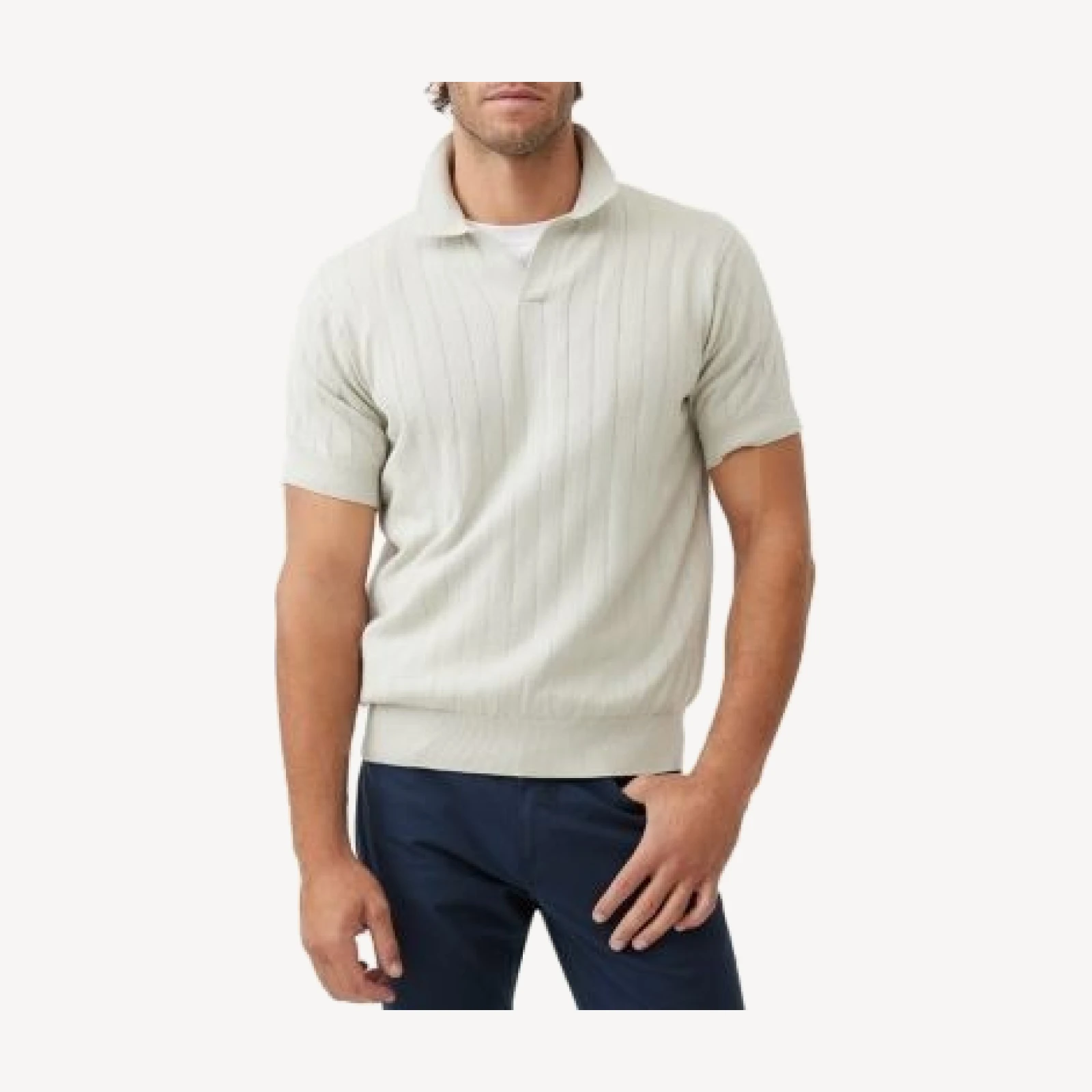 Rodd & Gunn Freys Crescent Knit Short Sleeve Polo Sweater