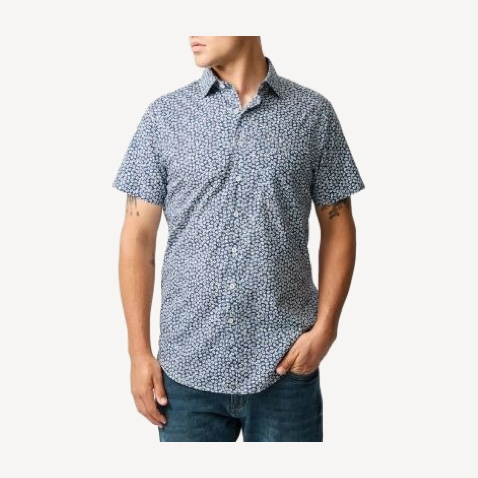 Rodd & Gunn Bentham Printed Short Sleeve Button Front Shirt
