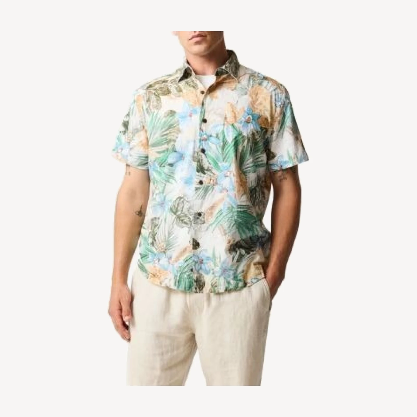 Rodd & Gunn Otokia Botanical Print Short Sleeve Shirt