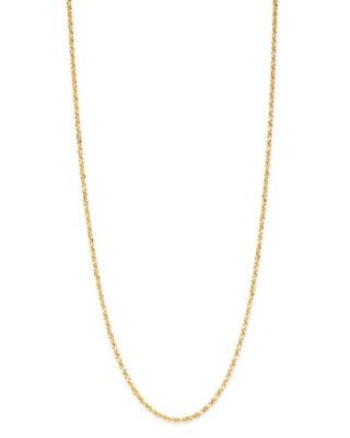 Bloomingdale's Fine Collection Solid Glitter Chain Necklace in 14K Yellow Gold