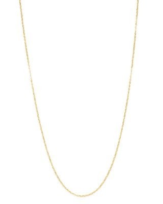Bloomingdale's Fine Collection Flat Rolo Link Chain Necklace in 14k Yellow Gold