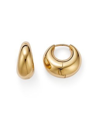 Alberto Amati 14K Yellow Gold Tapered Tube Hoop Earrings - Exclusive