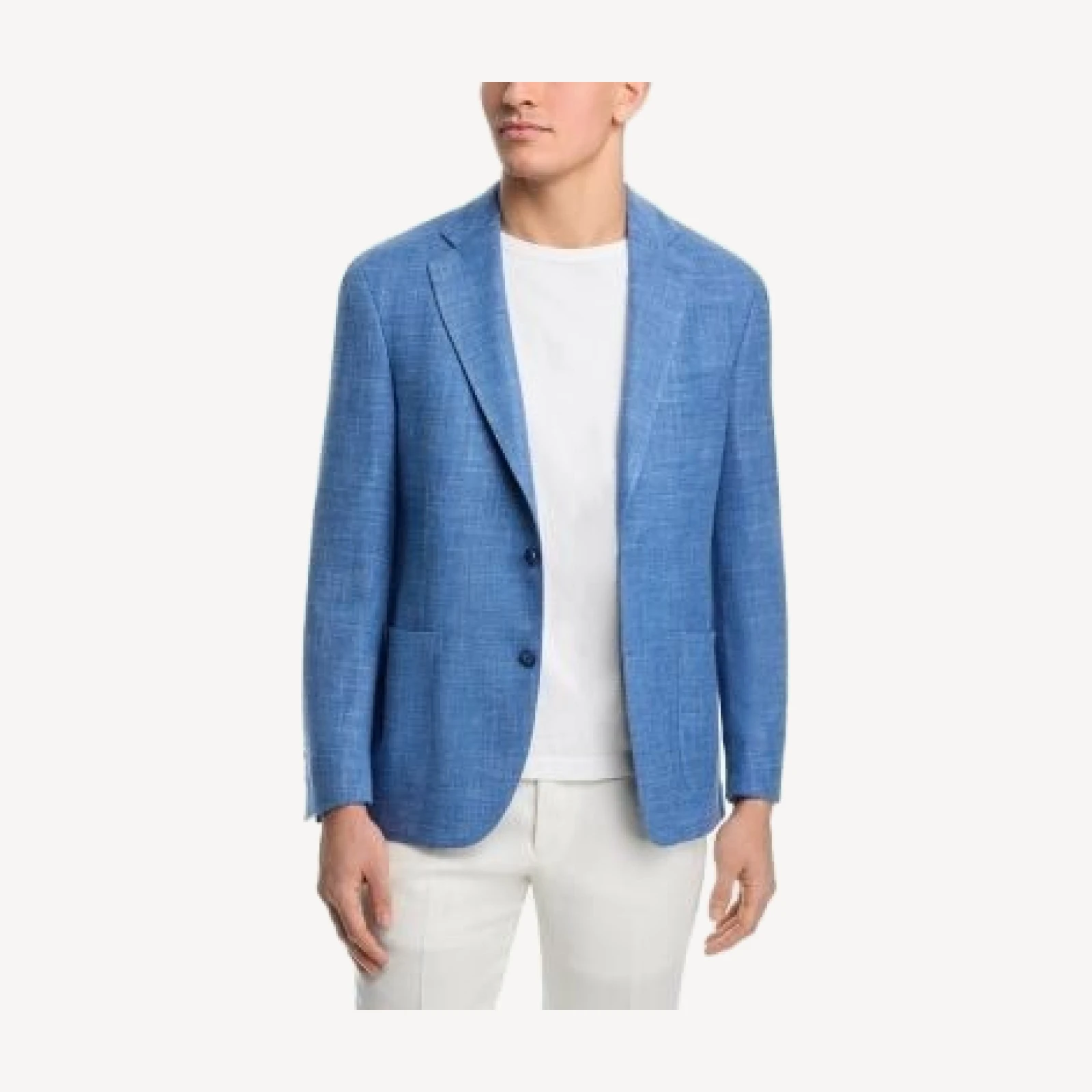 Vince Wool, Silk & Linen Textured Solid Unstructured Slim Fit Sport Coat