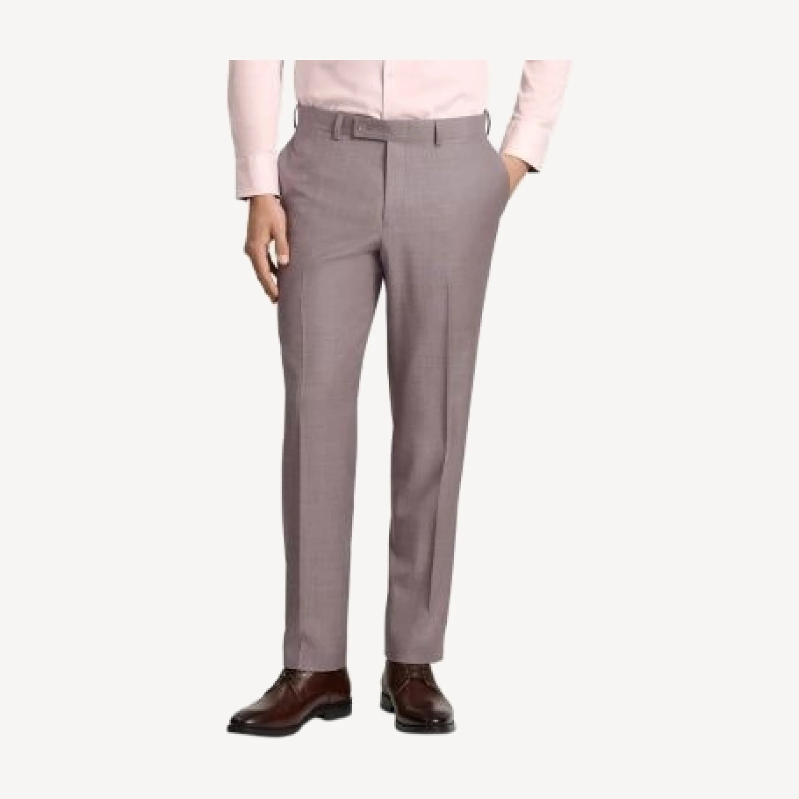 Ted Baker Winter Modern Fit Sharkskin Mauve Suit Pants