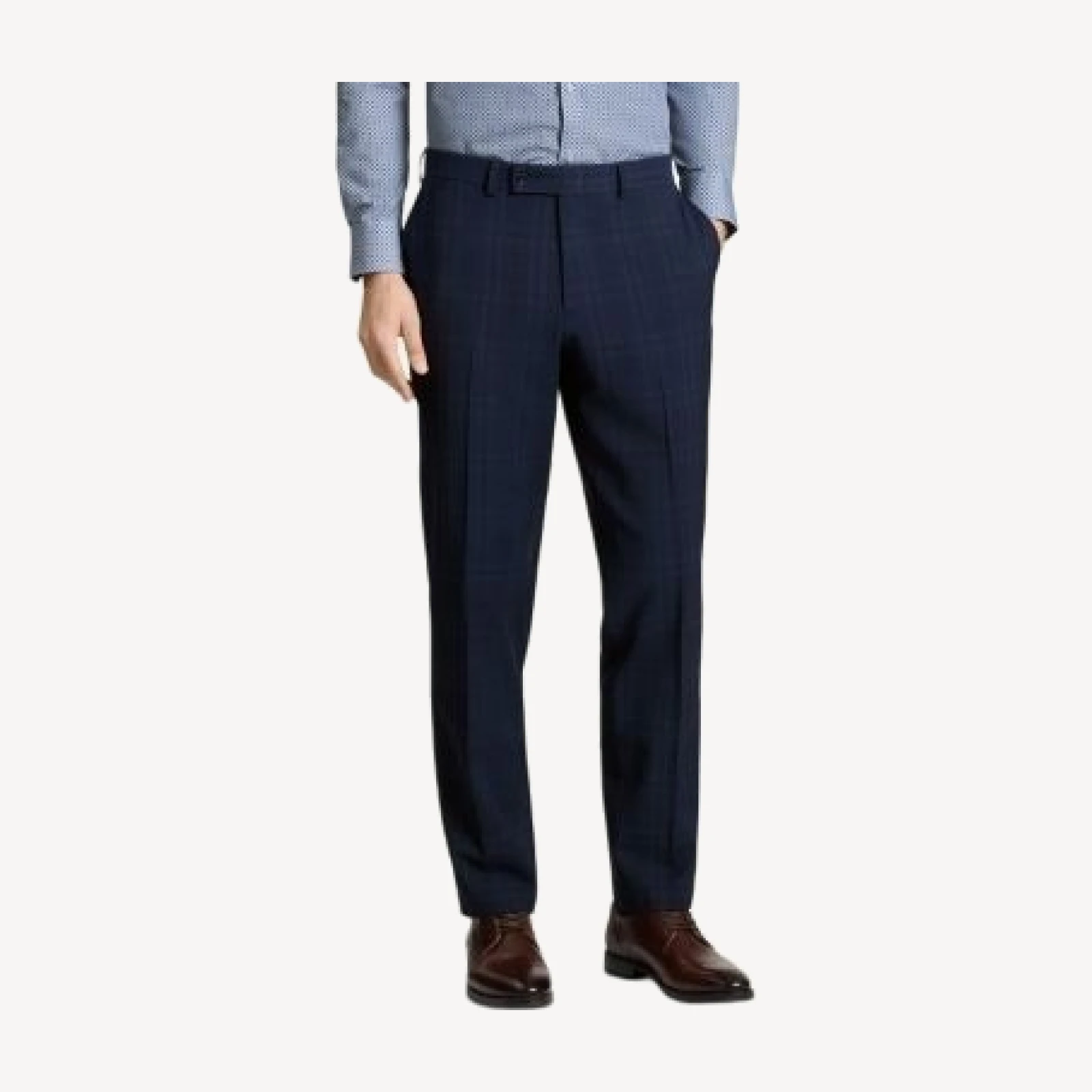 Ted Baker Winter Modern Fit Navy Plaid Suit Pants