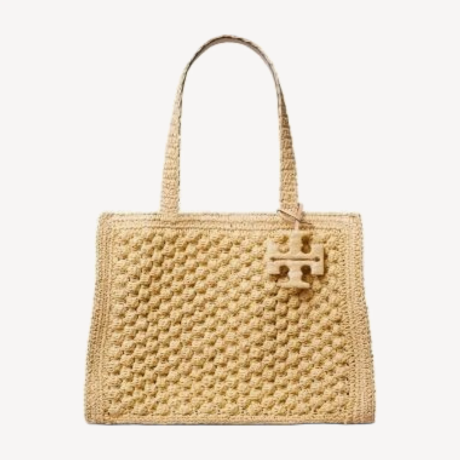 Tory Burch Ella Hand Crochet Straw Tote Bag