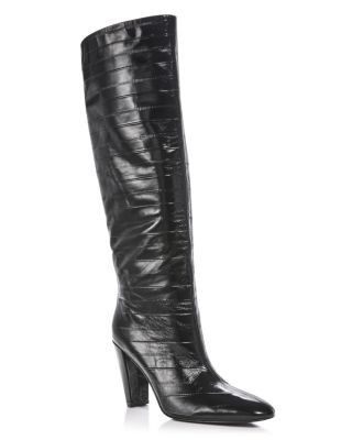 Aqua Women's Helen Leather Knee High Boots - Exclusive
