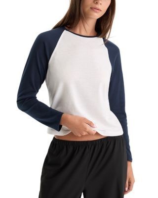 Good American The Long Sleeve Raglan Tee